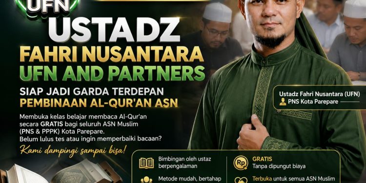 Ustadz Fahri Nusantara UFN and Partners Siap Jadi Garda Terdepan Pembinaan Al-Qur’an ASN, Ustadz Fahri Nusantara: “Kalau Belum Lancar Mengaji, Datanglah kepada Kami. Gratis Sampai Bisa.”