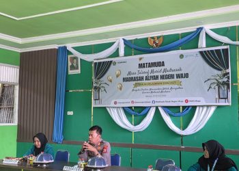 Kapolsek Belawa Sampaikan Pesan Kamtibmas kepada Peserta MATAMUDA MAN Wajo