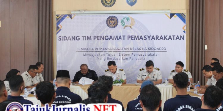 Sidang TPP Lapas Sidoarjo Bahas Program Pembinaan dan Hak Integrasi Warga Binaan