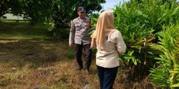 Bhabinkamtibmas Polsek Banyuasin III Ajak Warga Pangkalan Balai Dukung Program Pekarangan Pangan Bergizi