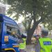 Satlantas Polres Banyuasin Gelar Bakti Sosial, Pererat Kepedulian kepada Pengemudi Truk