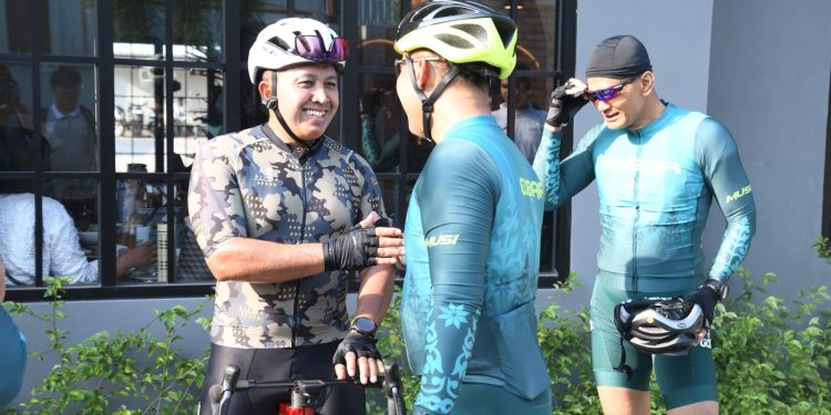 Danrem 044/Gapo Gowes Bersama Tim Gowes Musi Polda Sumsel, Pererat Sinergitas dan Budayakan Hidup Sehat