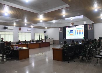 Danrem 044/Gapo Pimpin Rapat Evaluasi Program Kerja dan Anggaran Semester I TA 2026
