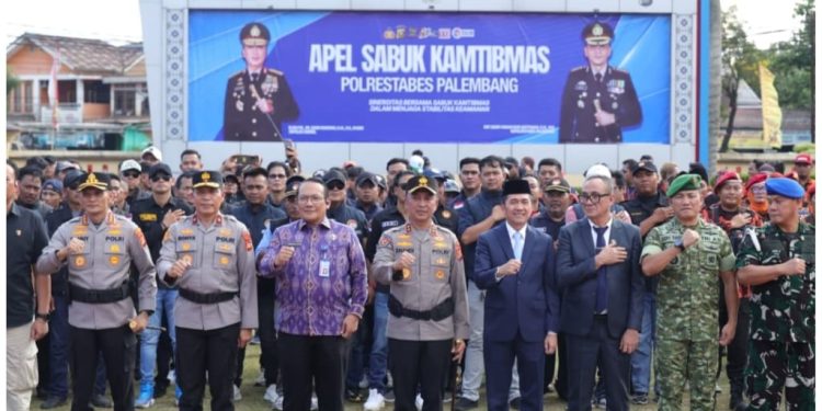 Kapolda Sumsel Pimpin Apel Sabuk Kamtibmas, Forum Cakar Sriwijaya Raih Kehormatan Pimpin Jalannya Apel