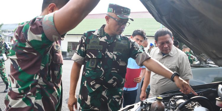 Pastikan Kendaraan Dinas Laik dan Siap Operasional, Korem 044/Gapo Gelar Pemeriksaan Menyeluruh