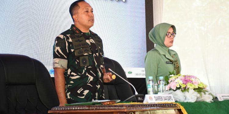 Kunjungan Kerja Danrem 044/Gapo di Makodim 0403/OKU