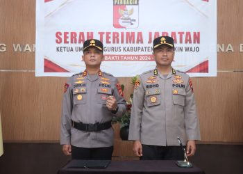 Estafet Kepemimpinan Polres Wajo, AKBP Diouglas Mahendrajaya Disambut Hangat di Mapolres Wajo