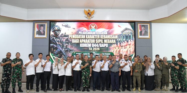 Korem 044/Gapo Gelar Penguatan Karakter Kebangsaan dan Pembinaan Kesadaran Bela Negara