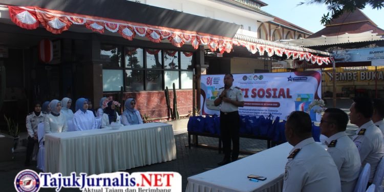 Sambut HUT Ke-81 Kemerdekaan RI, Lapas Kelas IIA Sidoarjo Tebar Kepedulian Melalui Bakti Sosial dan Penyaluran 45 Paket Sembako