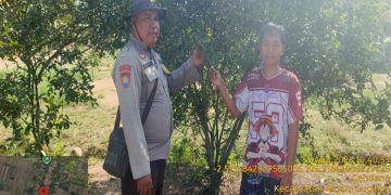 Bhabinkamtibmas Polsek Muara Padang Dorong Warga Desa Indrapura Kembangkan Tanaman Produktif melalui Program P2B