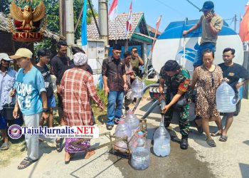 Kawal Bantuan Air Bersih untuk Warga, Kades Gunung Kaler Apresiasi Kepedulian KJNI