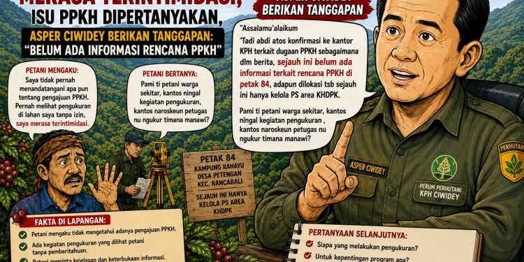 ASPER CIWIDEY: BELUM ADA INFORMASI RENCANA PPKH DI PETAK 84 Petani Mengaku Merasa Terintimidasi, Kegiatan Pengukuran Jadi Pertanyaan