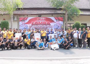 Meriahkan HUT Ke-81 Kemerdekaan RI, Polres Jombang Gelar Turnamen Mini Soccer Bersarung