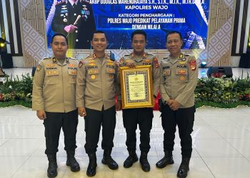 Kapolri Apresiasi Kinerja Pelayanan Publik, Polres Wajo Raih Predikat Prima (A)