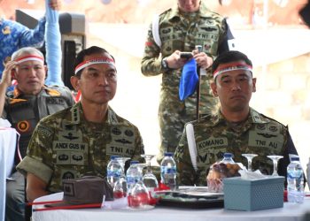 Perkuat Akses dan Konektivitas, Kasrem 044/Gapo Hadiri Peresmian Jembatan Merah Putih