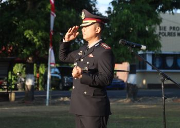 Merah Putih Berkibar di Mapolres Wajo, Kapolres Ajak Personel Maknai Kemerdekaan dengan Pengabdian