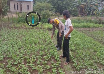 Bhabinkamtibmas Muara Telang Ajak Warga Mekar Mukti Dukung Swasembada Pangan